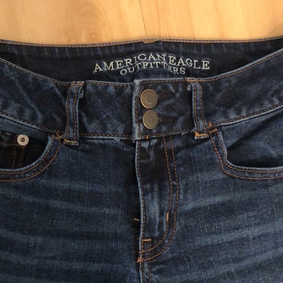 AE Dark Wash Mid rise Flare Jean - Picture 2 of 10